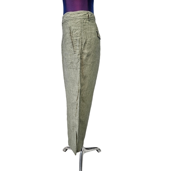 Cherokee Olive Green Linen‎ Capri Pants Size 18 Women's Plus L15 - Picture 5 of 9